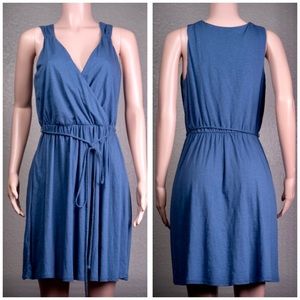 NWT Ann Taylor LOFT Blue Surplice Dress